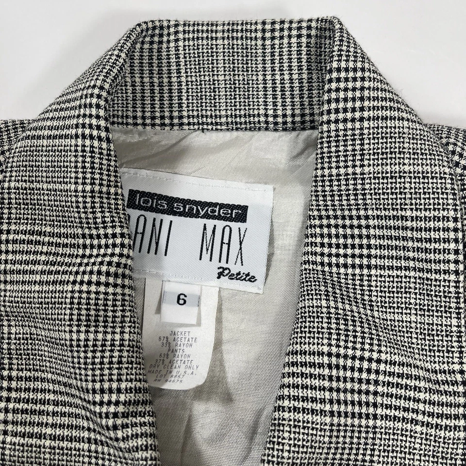 Blazer corto de pata de gallo talla 6 Lois Snyder Dani Max de colección Foto 3 de 4