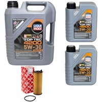 MotoröL Set 4200 5W-30 Liqui Moly 7 Liter + ÖLfilter FüR Audi A4 A5 2.7 3.0 TDI