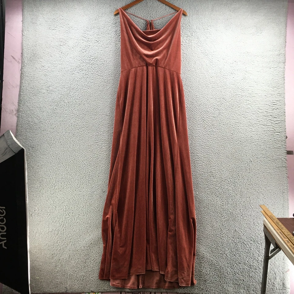 Maxi Vestido Jenny Yoo Inglés Rosa Terciopelo Sullivan Dama de Honor Mujer 14 Rosa Foto 2 de 4