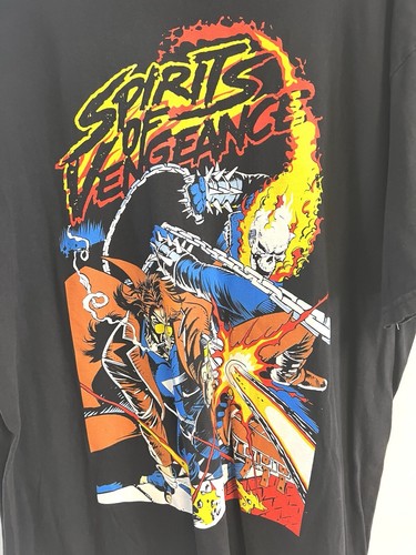 Vintage Marvel Spirits of Vengeance Ghost Rider T Shirt XL Comfort Colors Tag - Picture 3 of 16