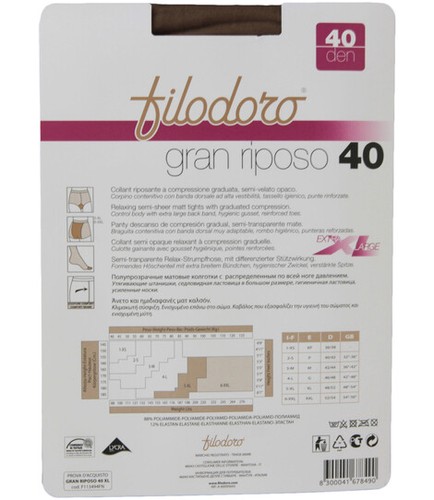 Filodoro Womens Graduated Compression Semi-Vel Tights Great Rest 40 Den 6 Pairs  - Picture 4 of 7