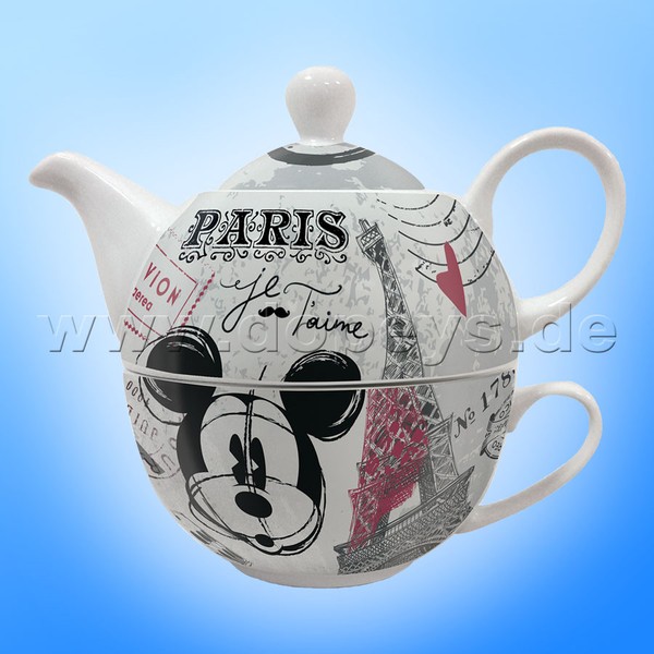 "Egan Disney Mickey Maus Set Aus Teekanne & Teetasse \"Tea For One\" Paris"-image