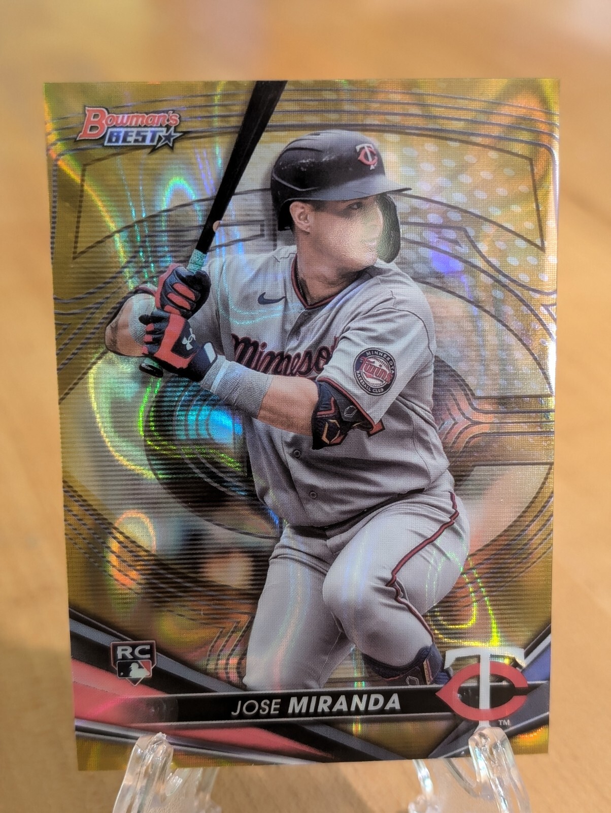 2022 Bowmans Best Jose Miranda Gold Lava Refractor /75 RC# 59 Twins