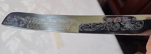 140 $) William Adams Sheffield rostfrei England Brautmesser Porzellangriff - Bild 4 von 10