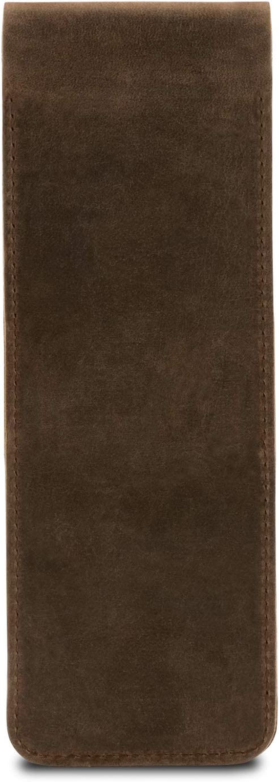 Londo Genuine Leather Pen Case - Two Compartment Stationery Bag With Tuck Flap