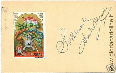 03563 Vintage REGGIMENTAL POSTCARD: LIVORNO BRIGADE