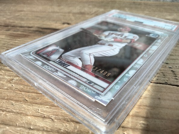 MIKE TROUT 2020 BOWMAN CHROME REFRACTOR PSA 9 view 4