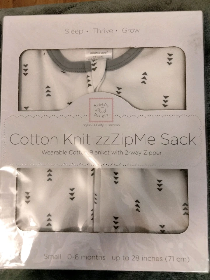 Nuevo saco sellado tejido algodón ZzZip Me talla pequeña 0 a 6 meses Foto 2 de 4