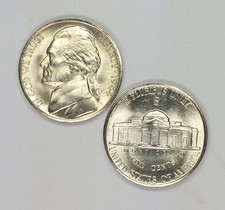 1944 S UNCIRCULATED JEFFERSON NICKEL CHOICE TO GEM BU  35% SILVER