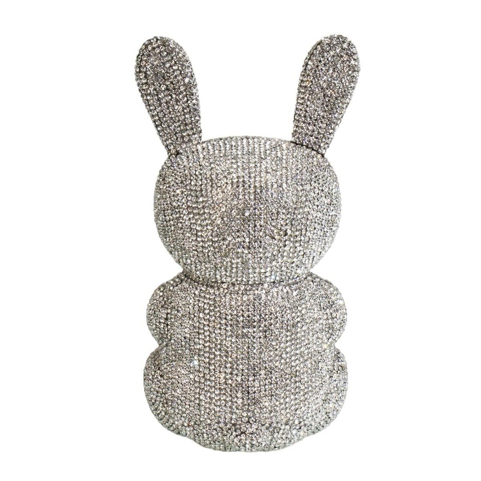 Women Cute Rabbit Shape Rhinestone Evening Bag Chic Animal Crystal ...