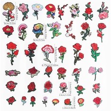 60Pcs Flower Embroidered Patches Random Assorted Styles Iron on Patche