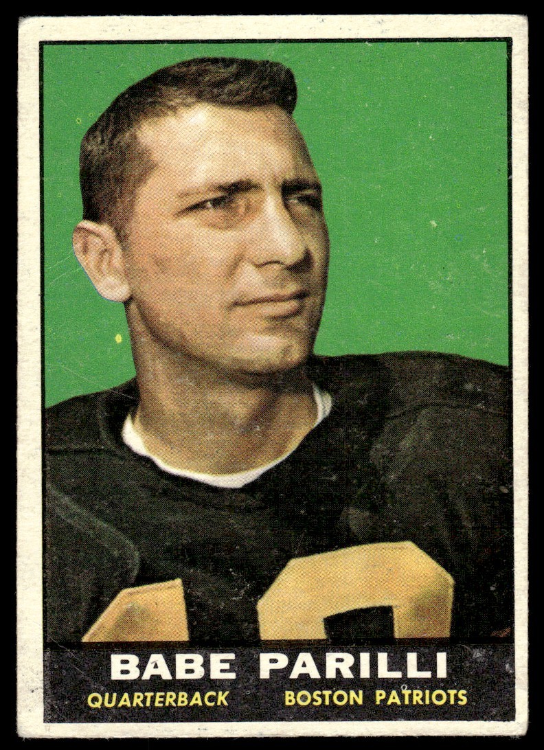 1961 Topps Ex Babe Parilli Boston Patriots #175