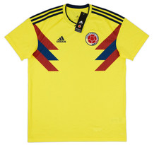 Image of BRAND NEW ADIDAS COLOMBIA HOME 2018 WORLD CUP SHIRT KIDS - SMALL BOYS 9-10 YEARS