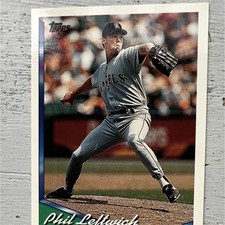 Topps 1994 Rookie Phil Leftwich #471 California Angels MLB Baseball Card. rookie card picture