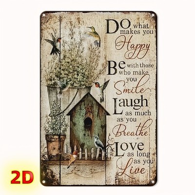 Tin Metal Signs Home Décor for Spaces, Featuring The Motivational Phrase Do What