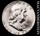 1963 Franklin Half Dollar- Silver- Choice Gem Brilliant Unc- Luster #L9367 — photo 1