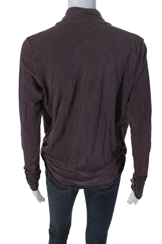 Lululemon Womens Dark Red V-Neck Long Sleeve Wrap Blouse Top Size 6 - Image 3 of 4