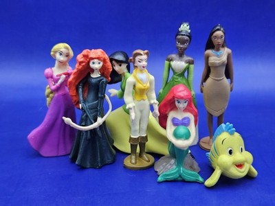 Disney PRINCESS Characters Lot Of 8 2.5-3'' Figures Mixed Cake Topper Ariel Belle