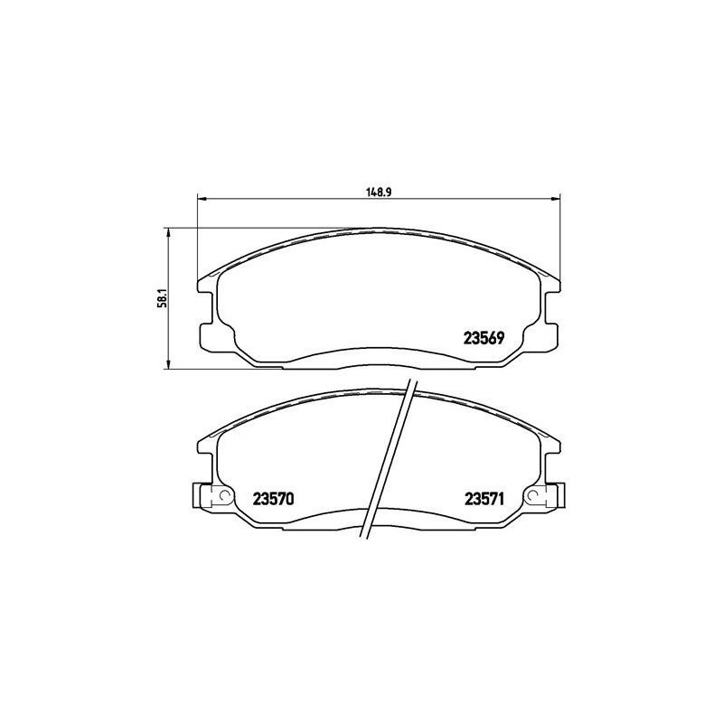 Bremsbelagsatz, Scheibenbremse P 30 013 BREMBO für SSANGYONG HYUNDAI DAEWOO - Bild 2