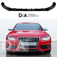 GLOSS BLACK FRONT SPLITTER SPOILER LIP AERO BODY FOR AUDI A4 S4 S LINE B8 08-12