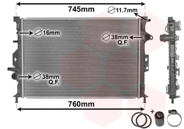 VAN Wezel MotorküHler WasserküHler *** IR Plus *** 18002425 FüR Ford Mondeo MAX-image