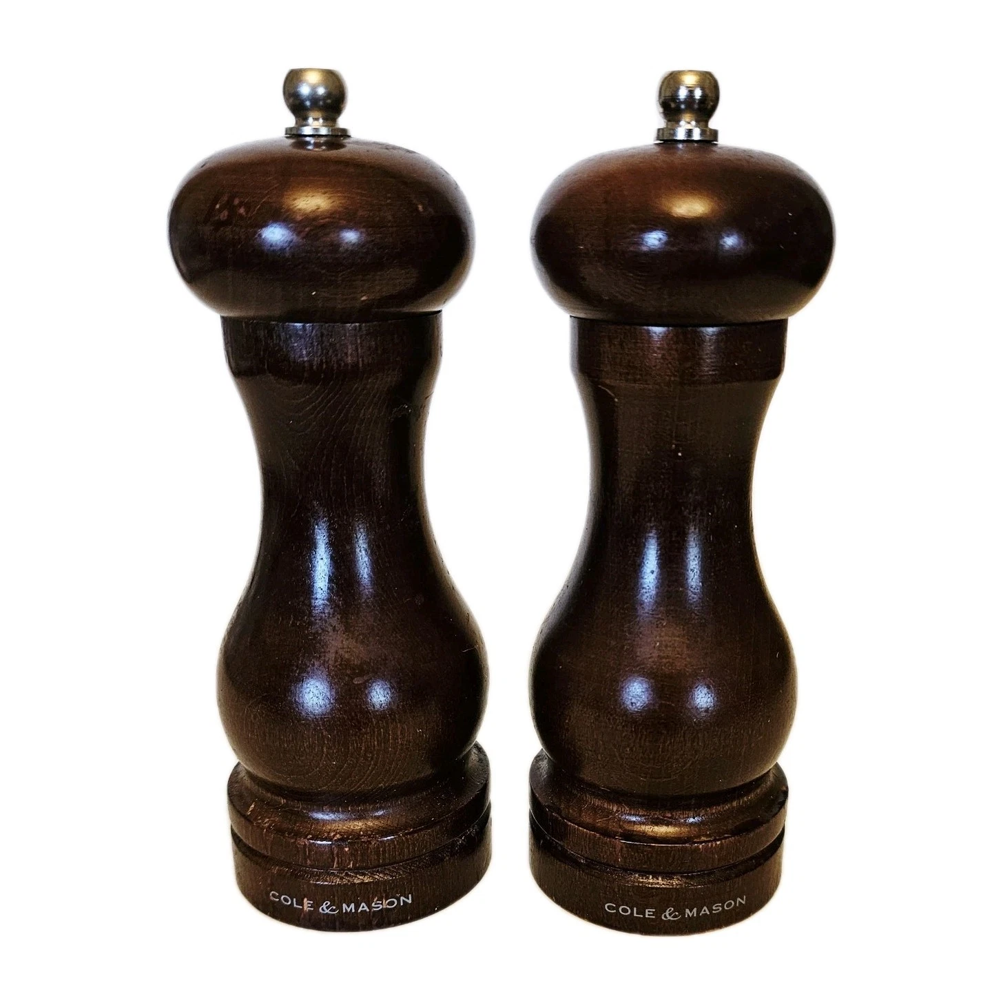 Cole & Mason105 Forest Wood Salt & Pepper Mill Shaker Grinder Set England 6”