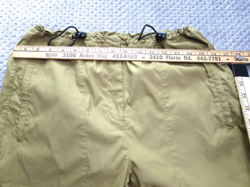 TravelSmith Pants Womens Medium Gold Green Drawstring Hiking Outdoor Packable - Image 4 of 4