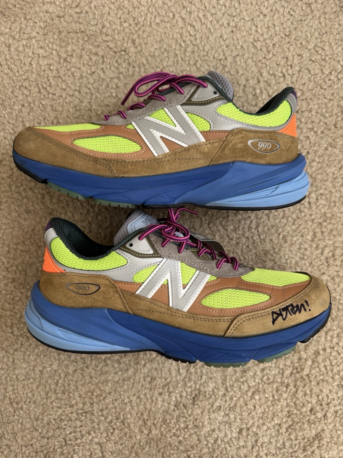 New Balance 990 V6 Made in USA x Action Bronson Baklava - M990AB6 Size 10 Signed