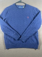 Polo Ralph Lauren Woman  s Sport Navy Crew Neck Cable Sweater Size XL