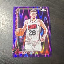 2025-26 Topps Chrome Alperen Sengun #98 Purple Raywave Refractor Houston Rockets