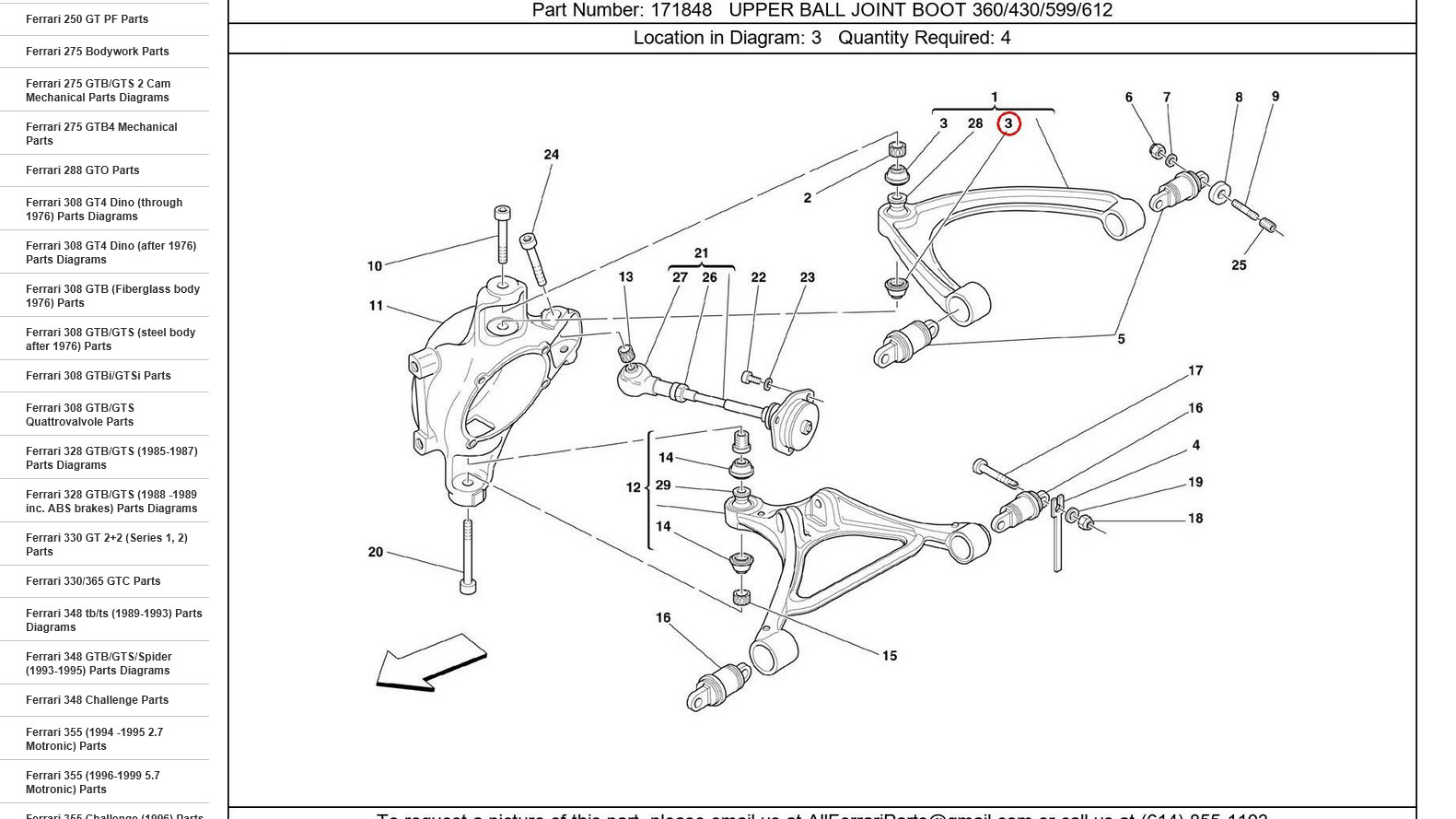 GENUINE FERRARI 360 430 599 612 UPPER BALL JOINT DUST GREASE SEAL BOOT 171848