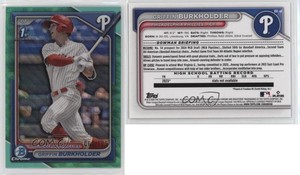 2024 Bowman Draft Chrome Aqua Wave Refractor /125 Griffin Burkholder #BDC-60