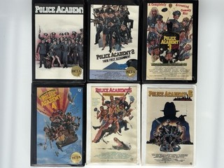 Police Academy 1 2 3 4 5 6 Betamax Set (Not VHS) Pre owned