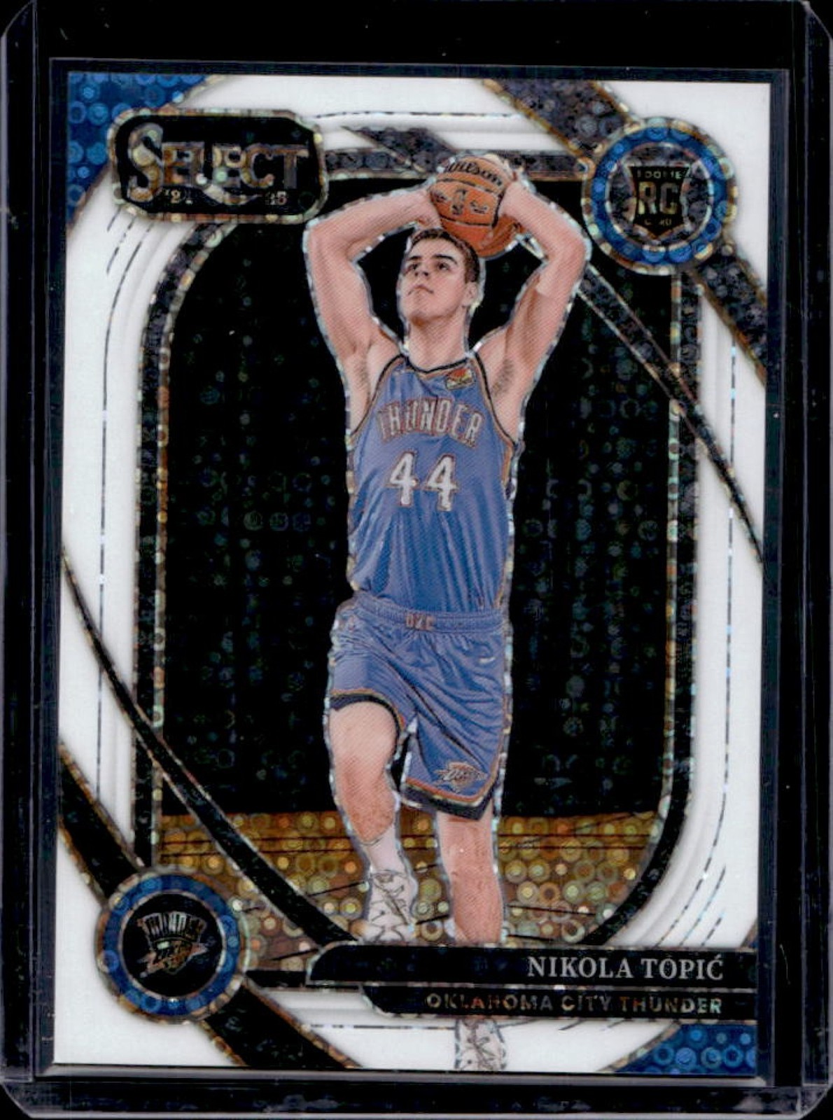 2024-25 Select Nikola Topic Courtside RC White Disco Prizm #/75 Thunder