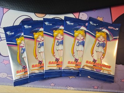 Sailor Moon Trading Card Packs 5 Päckchen Blue Card Fanmade