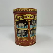 Vintage 1979 NABISCO Barnum's Animal Crackers Tin Can Replica of 1914 Design 6 "