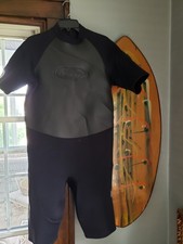 Seaquest, Mens Wetsuit, Black, Shorty, Size XXL, Back Zip