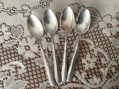4 Gorham Sterling Silver Camellia  Teaspoons Spoons  Scrap Or Not 105.3g