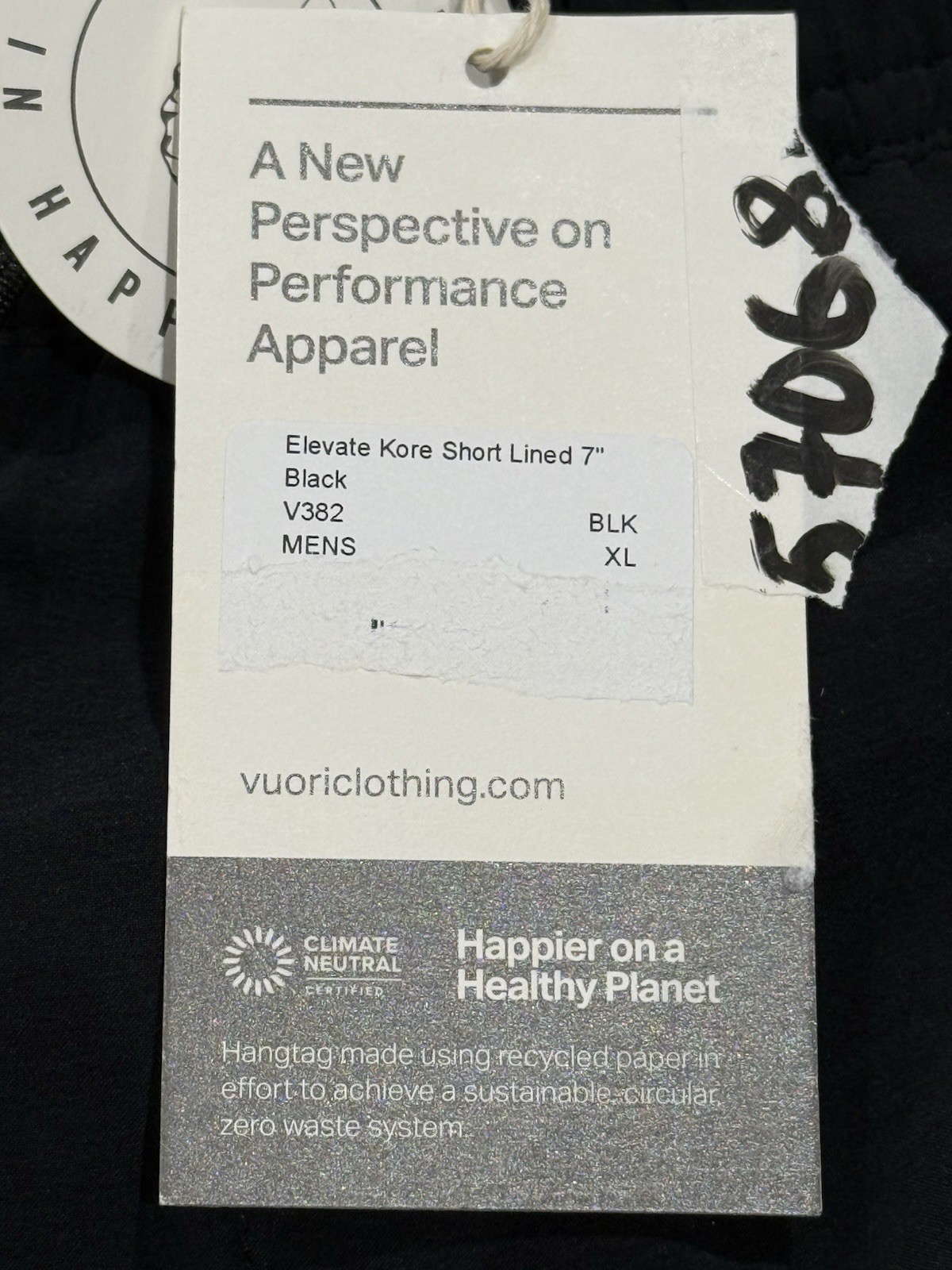 Vuori Elevate Kore Shorts Mens XL Black - NEW - RRP: £110 image 6