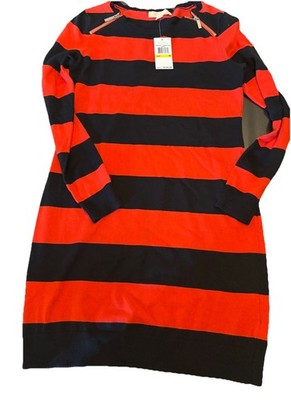 Michael Kors NWT Bombshell Red& Black Sweater dress  Size M - Style: SF48E7DCV9