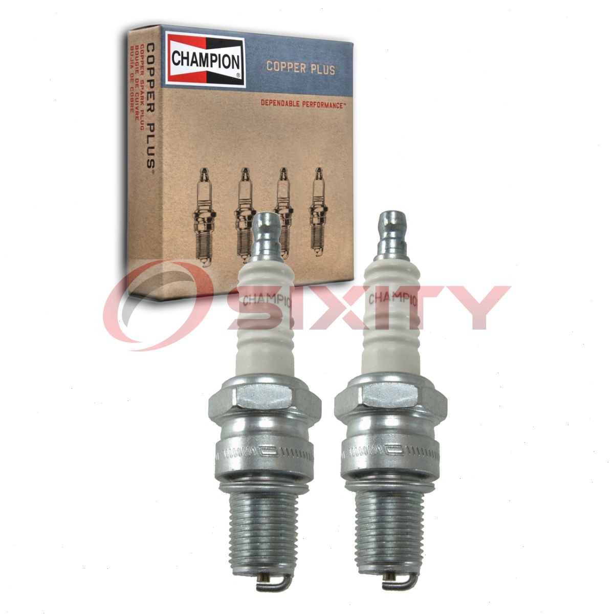 2 pc Champion Copper Plus Spark Plugs for 1957 Fairthorpe Atom 0.3L L2 iv