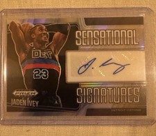 Jaden Ivey Auto Sensational Signatures Silver 2024-25 Prizm Black Pistons Bulls