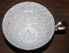 Old Royal Teacup Tea Cup & Saucer Gray Chintz Cherry Pink Blossom England — photo 5