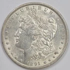 1891 P 90% Silver Morgan Silver Dollar AU+ Better Date
