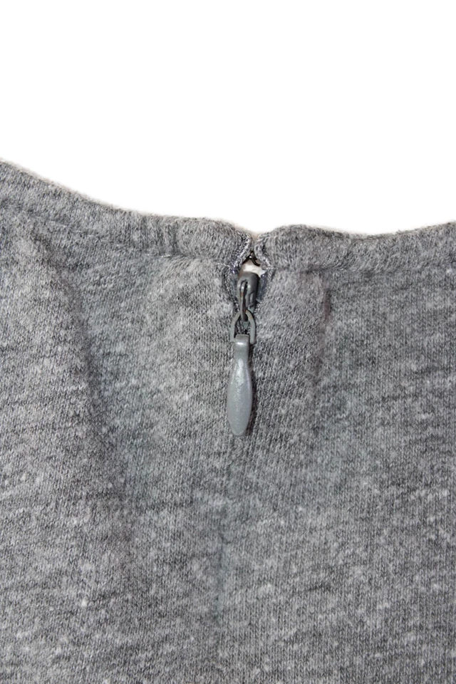 Rory Beca Mujer Cuello Redondo Cremallera Trasera Cordón Cintura Mameluco Gris Talla L Foto 4 de 4