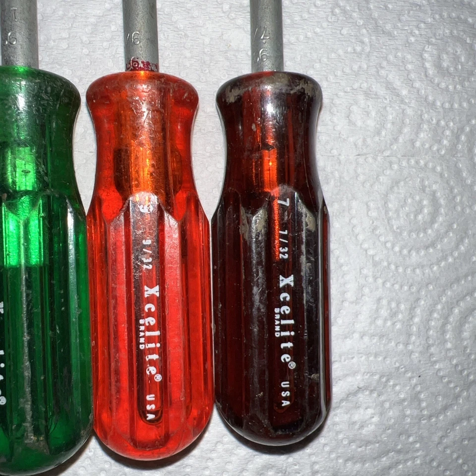 Vintage Xcelite Nut Driver Lot of 4 No. 7, 9, 11, 14 Made in USA - Image 2 of 4