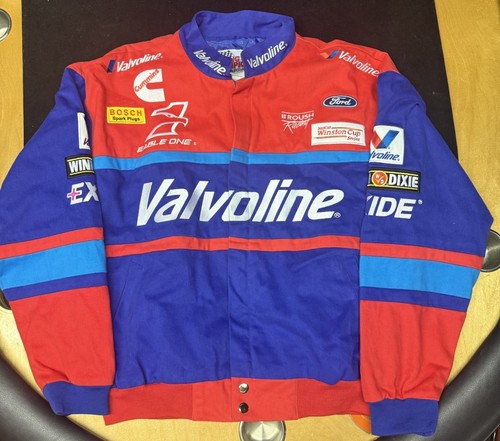 Mark Martin Mantel/Jacke Racing Champions NASCAR rot blau Vintage Größe L gepflegt
