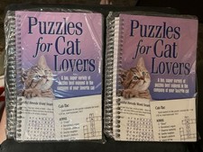 2- PUZZLEBOOKS- PUZZLES For CAT LOVERS-Still I original Packing
