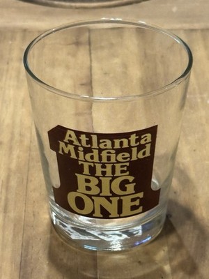Vintage 1980's Atlanta Midfield Terminal  ''The Big One'' Rocks Glass