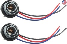 2PCS 1157 LED Bulb Socket Plug, Waterproof Turn Signal Brake Light Tail Light